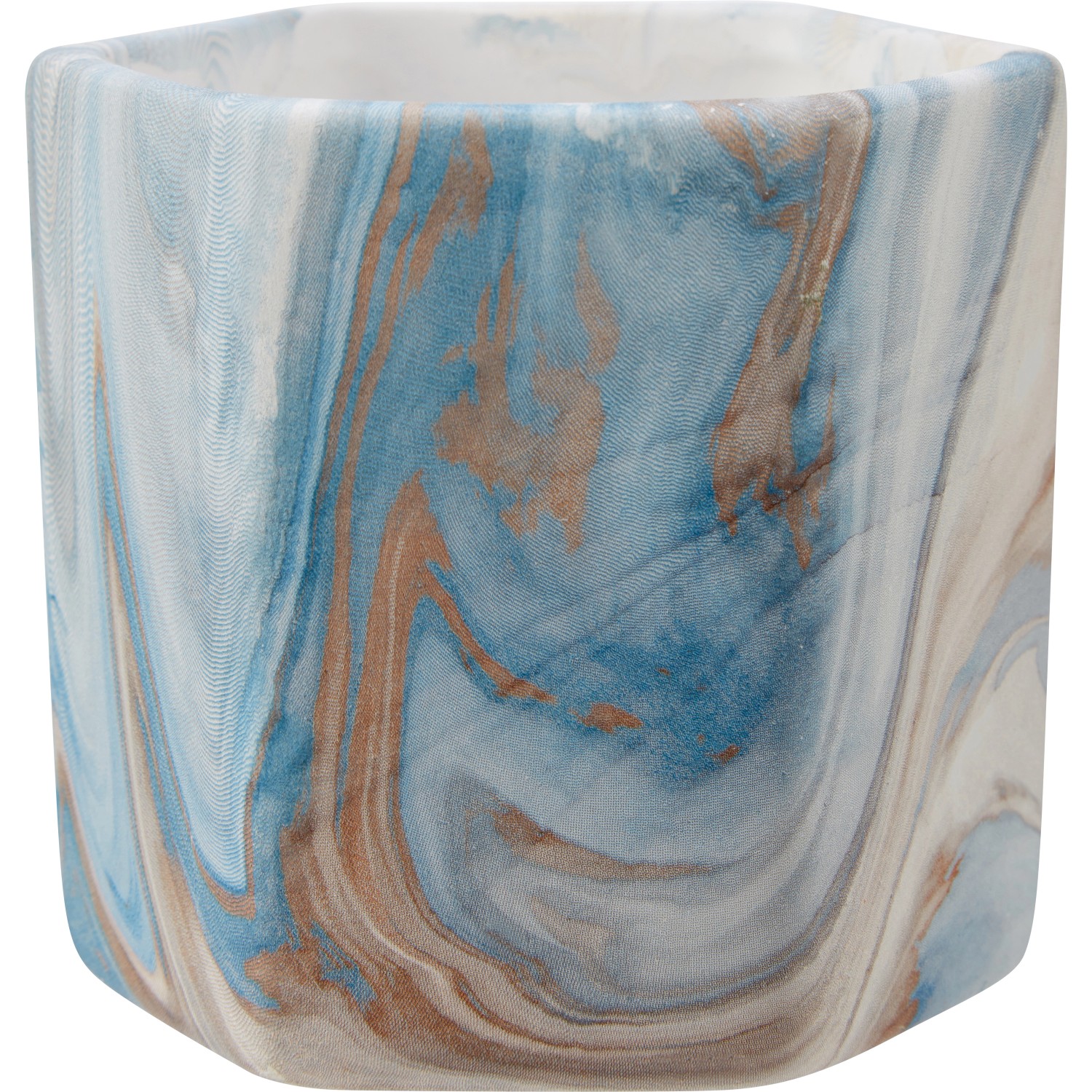 Pflanzgefäß Marmor 8,2 cm x 9 cm x 9 cm Mehrfarbig Blau-Rotbraun