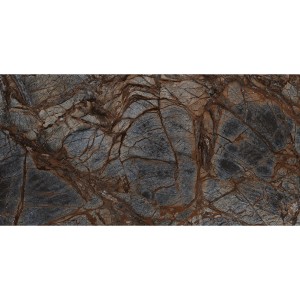 Feinsteinzeug Bodenfliese, 60x120 cm, Steinoptik, polierte Glasur für Innenräume.