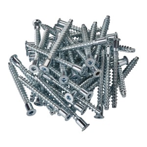 SOTECH 20 Stück Confirmat Schrauben Innensechskant SW4 7 x 60 mm Senkkopf