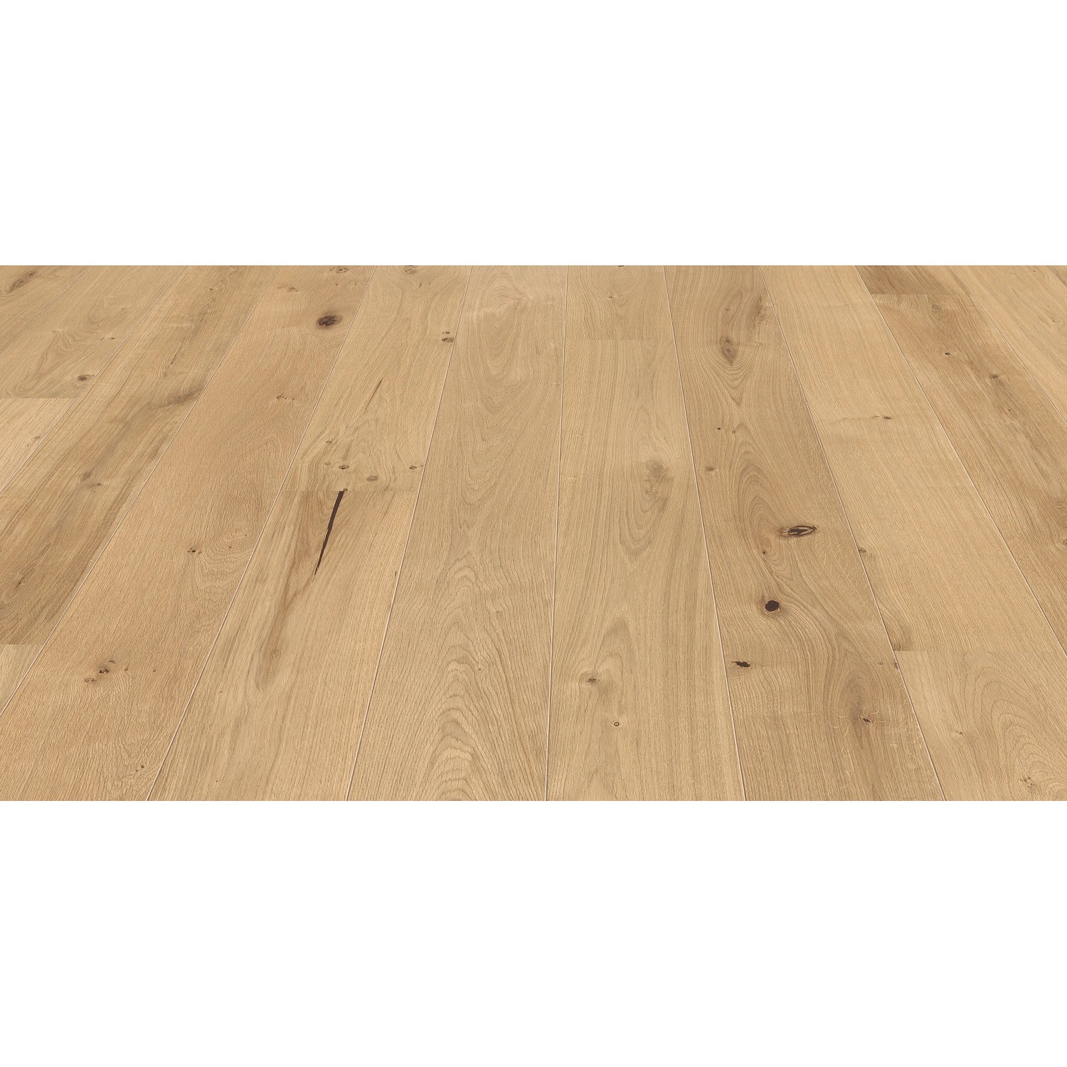 Living by Haro Parkett Eiche Pure, Landhausdiele mit natürlicher Öl-Oberfläche und strukturierter Optik.