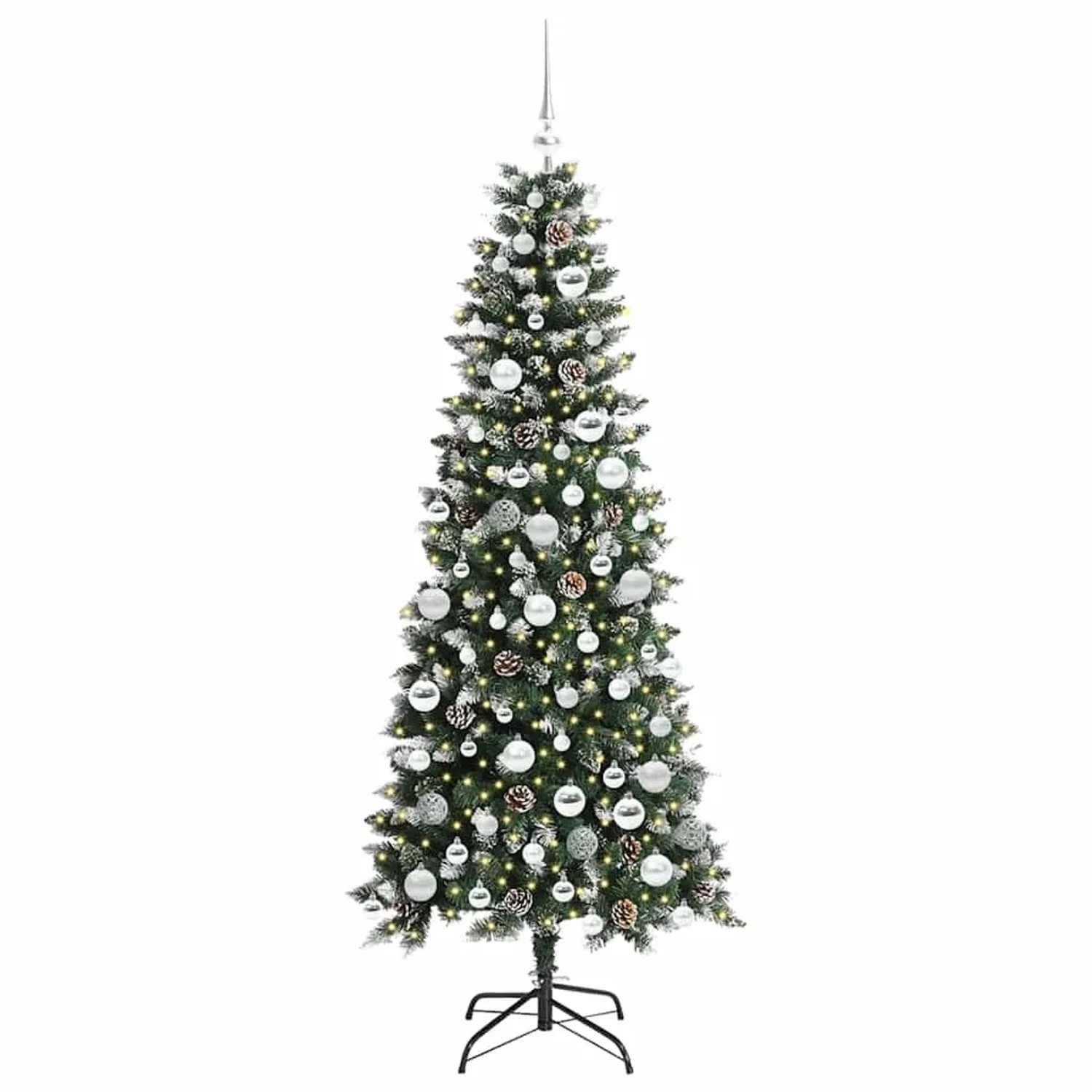 vidaXL Künstlicher Weihnachtsbaum mit 300 LEDs Grün 76 x 76 x 180 cm 3395825