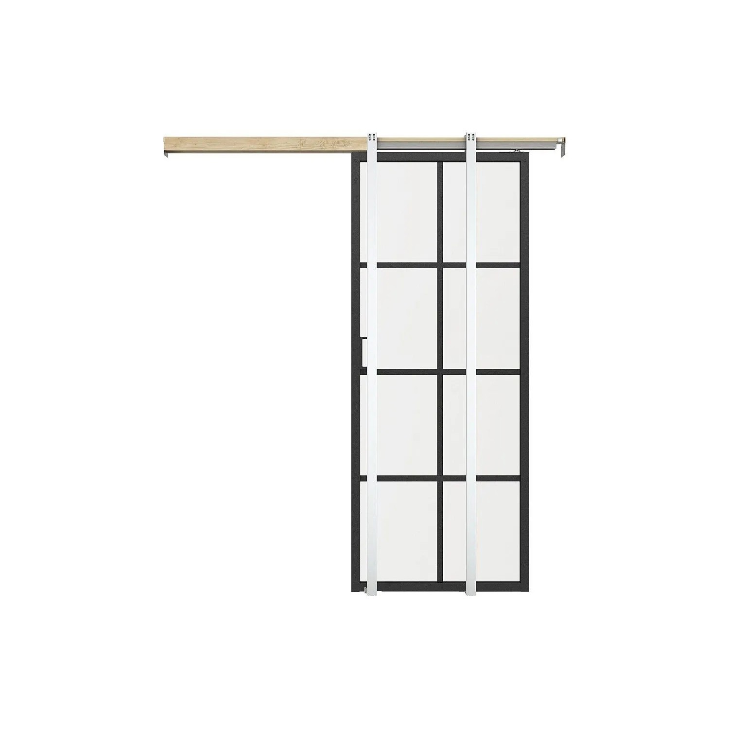 Vente-unique Schiebetür Wilden Schwarz 73 cm