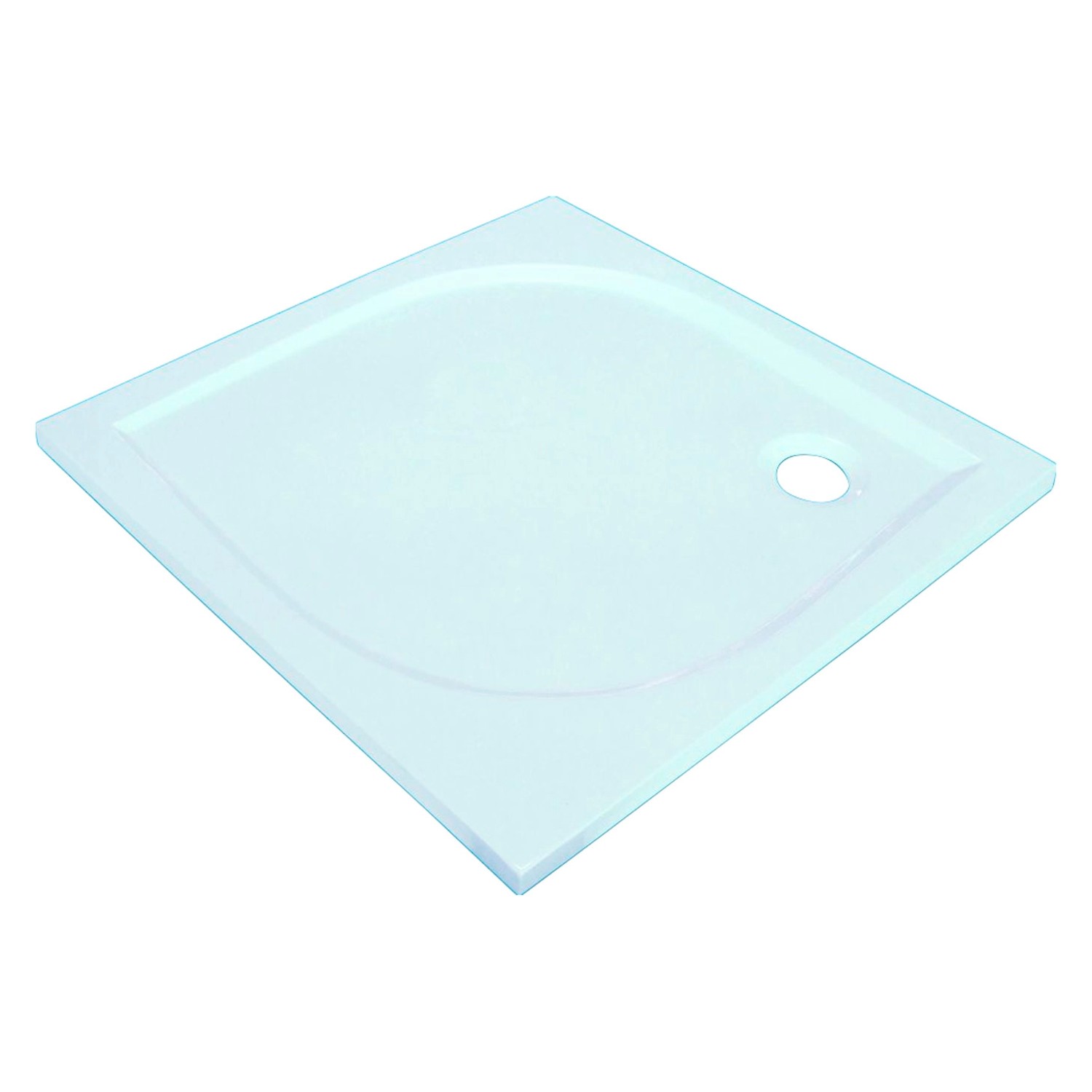 Brausetasse Eck inkl. Füße 90 cm x 90 cm x 2,5 cm Weiß