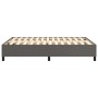 Graues vidaXL Boxspringbett 140x200 cm mit Lattenrost und Kunstlederbezug.