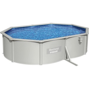 Bestway Hydrium Stahlwandpool Set, 500x360x120cm, grau, mit Sandfilteranlage.