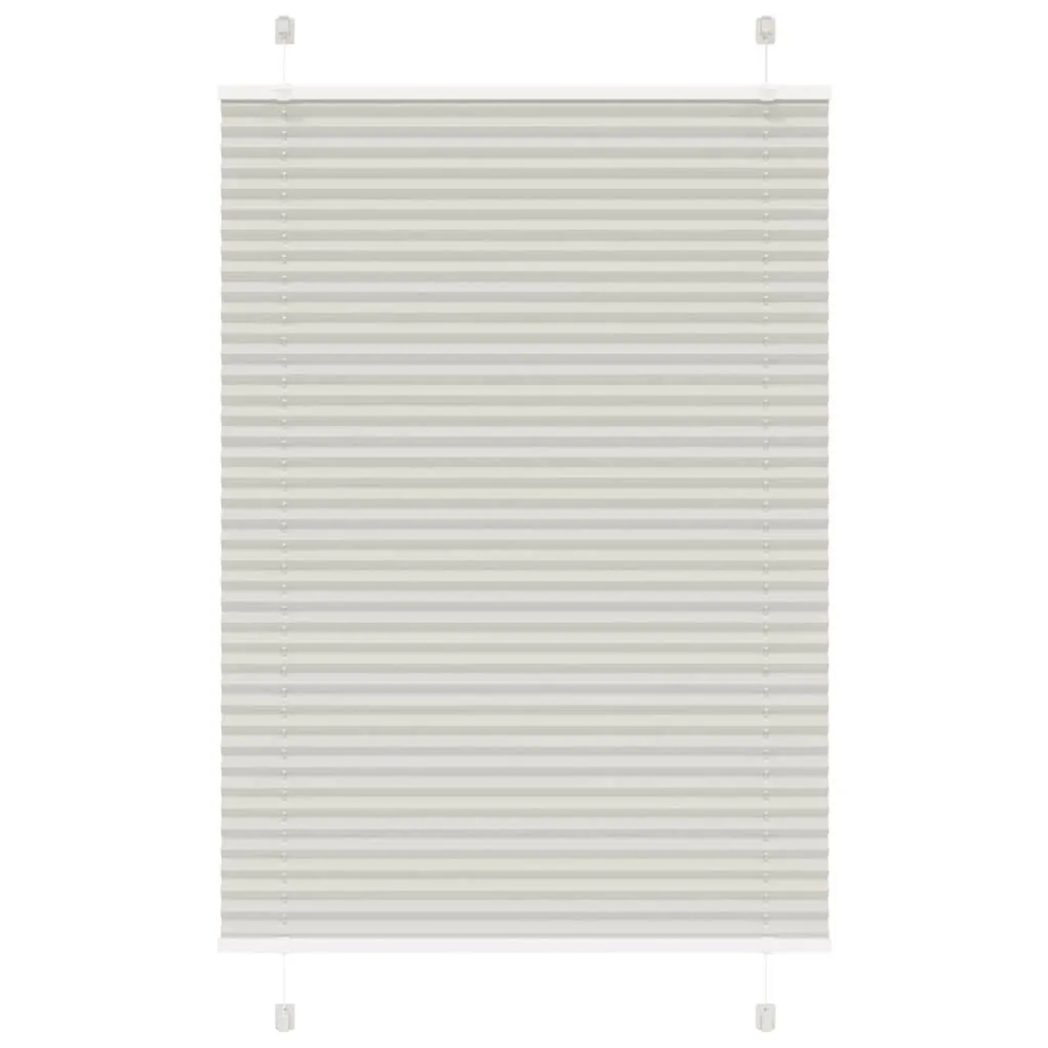 vidaXL Plissee Hellgrau 100x100 cm Stoffbreite 99,4 cm Polyester 4015330