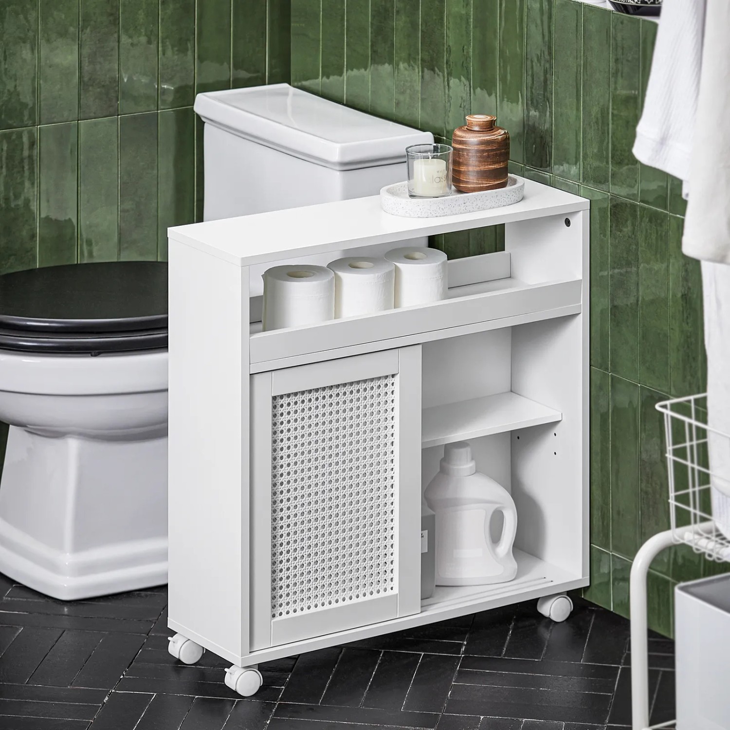 SoBuy Nischenregal BZR119-W 20 cm breit mit Rollen kaufen bei OBI