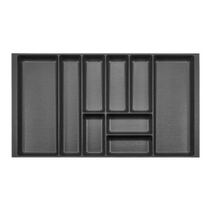 SOTECH ORGA-BOX-2 Besteckeinsatz Tiefe 462 mm Höhe 50,5 mm Für Nobilia Küchen Canvas Struktur Anthrazit Breite 809 mm