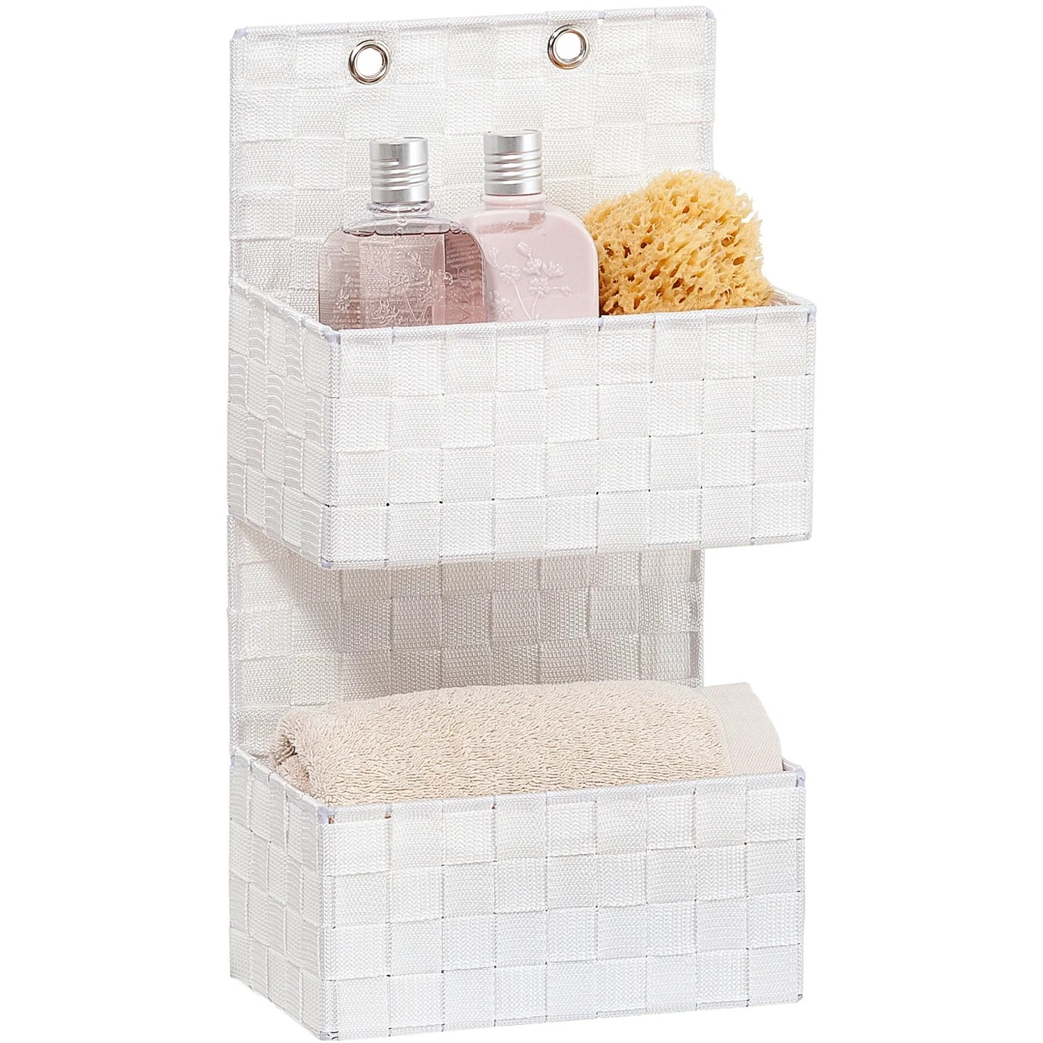 WENKO Badorganizer Ice Cube – Stylischer Aufbewahrungskasten Für Bad-Utensilien, Weiß