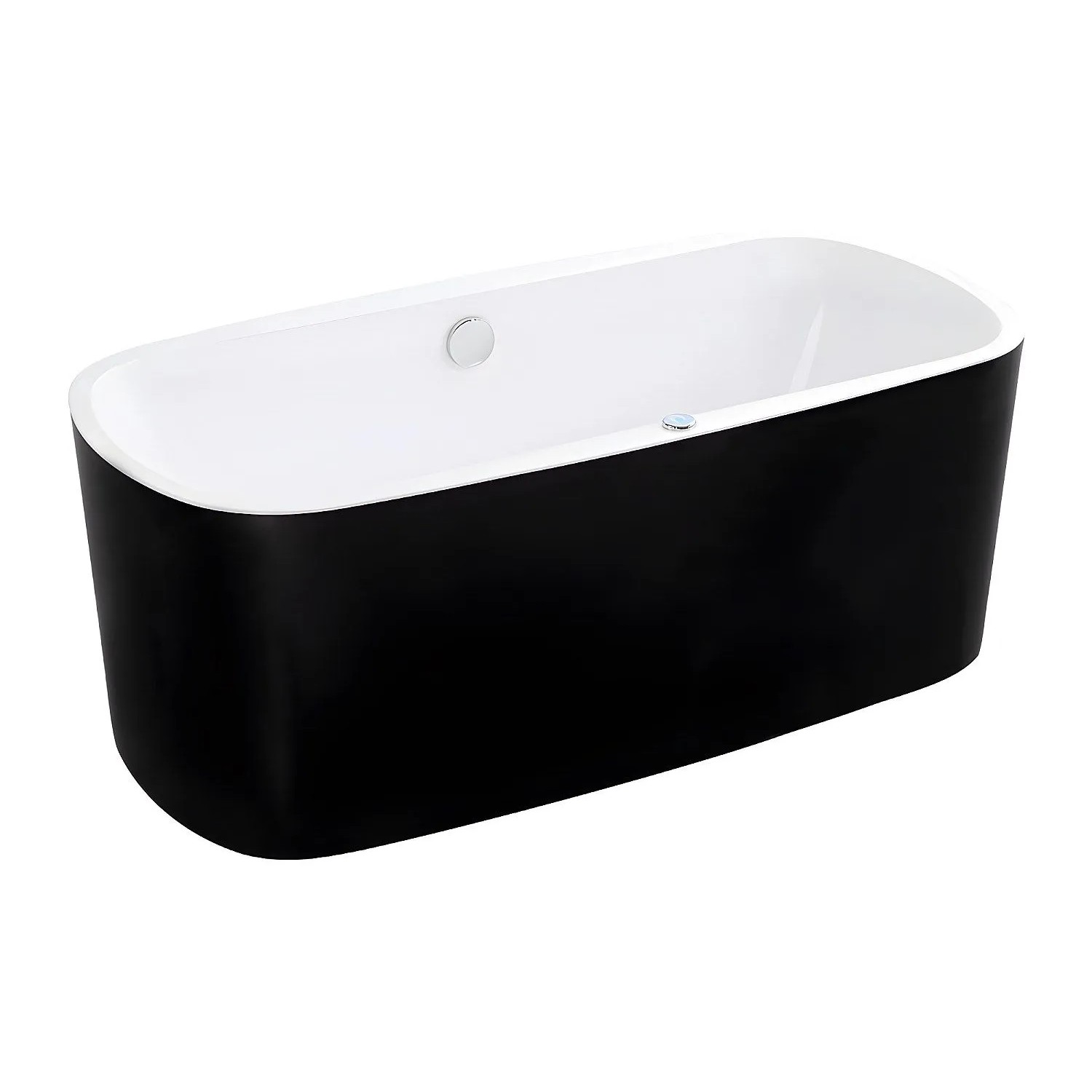 Vente-unique Whirlpoolbadewanne Sirgao Schwarz 150 cm