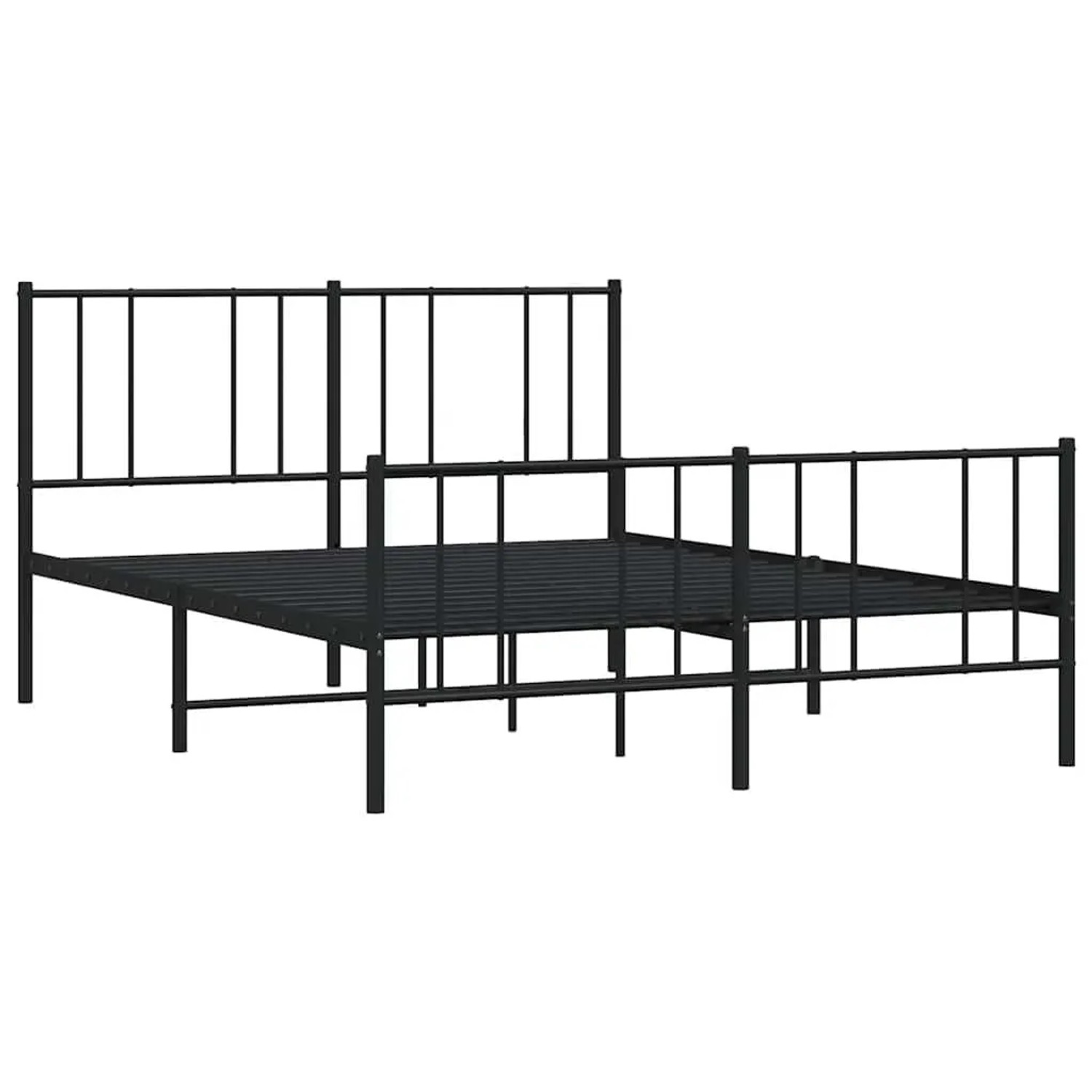 vidaXL Bettgestell mit Kopfteil und Fußteil Metall Schwarz 150x200 cm 35250 günstig online kaufen
