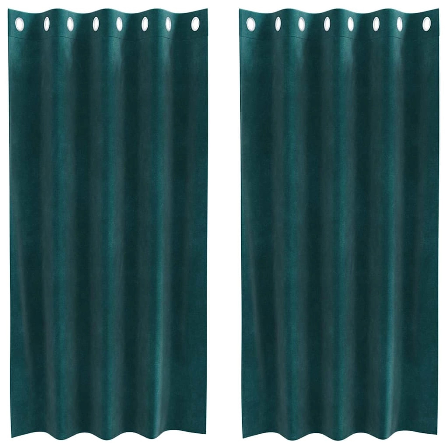 vidaXL Vorhänge 2 Stk Dunkelgrün 140 x 175 cm Samt 4107209 günstig online kaufen