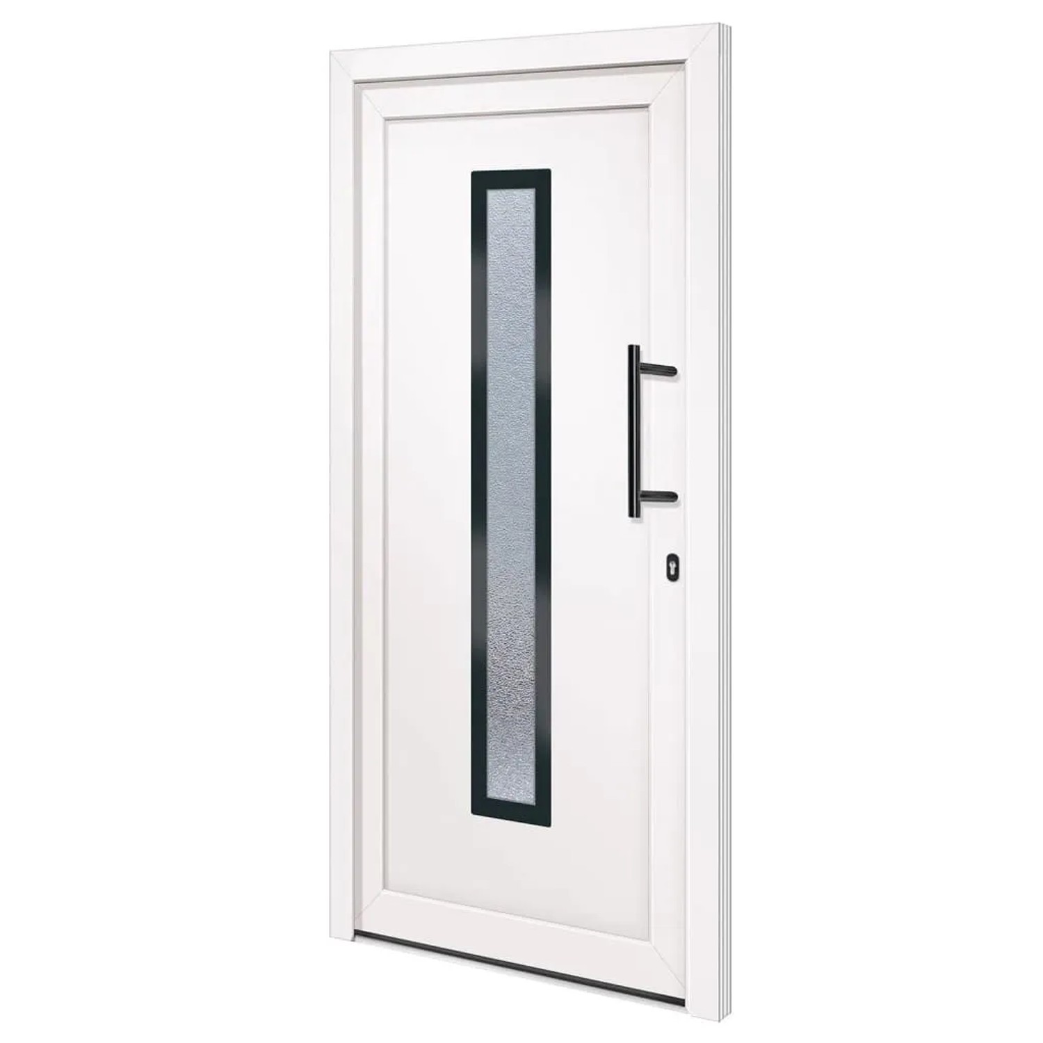 vidaXL Haustür Weiß 98x208 cm PVC 3157081