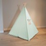 Pastellgrünes Sunny Tipi Zelt Alba mit Fenster, 120x120x160 cm, für Spiel & Spaß im Kinderzimmer.