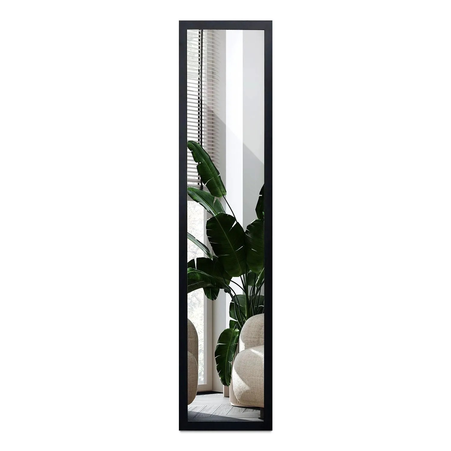 Wallfluent Standspiegel 36x156 cm Standspiegel Weiß Große Standspiegel Moderne Standspiegel
