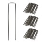 Relaxdays Erdanker U-Form, 150er Set, Stahl anthrazit, 15 cm. Ideal für Camping und Garten.