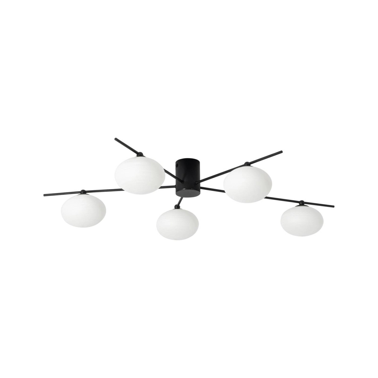 Lindby Deckenlampe Valisa 10025795 in Schwarz aus Glas 5-flammig G9 Wohnzim günstig online kaufen