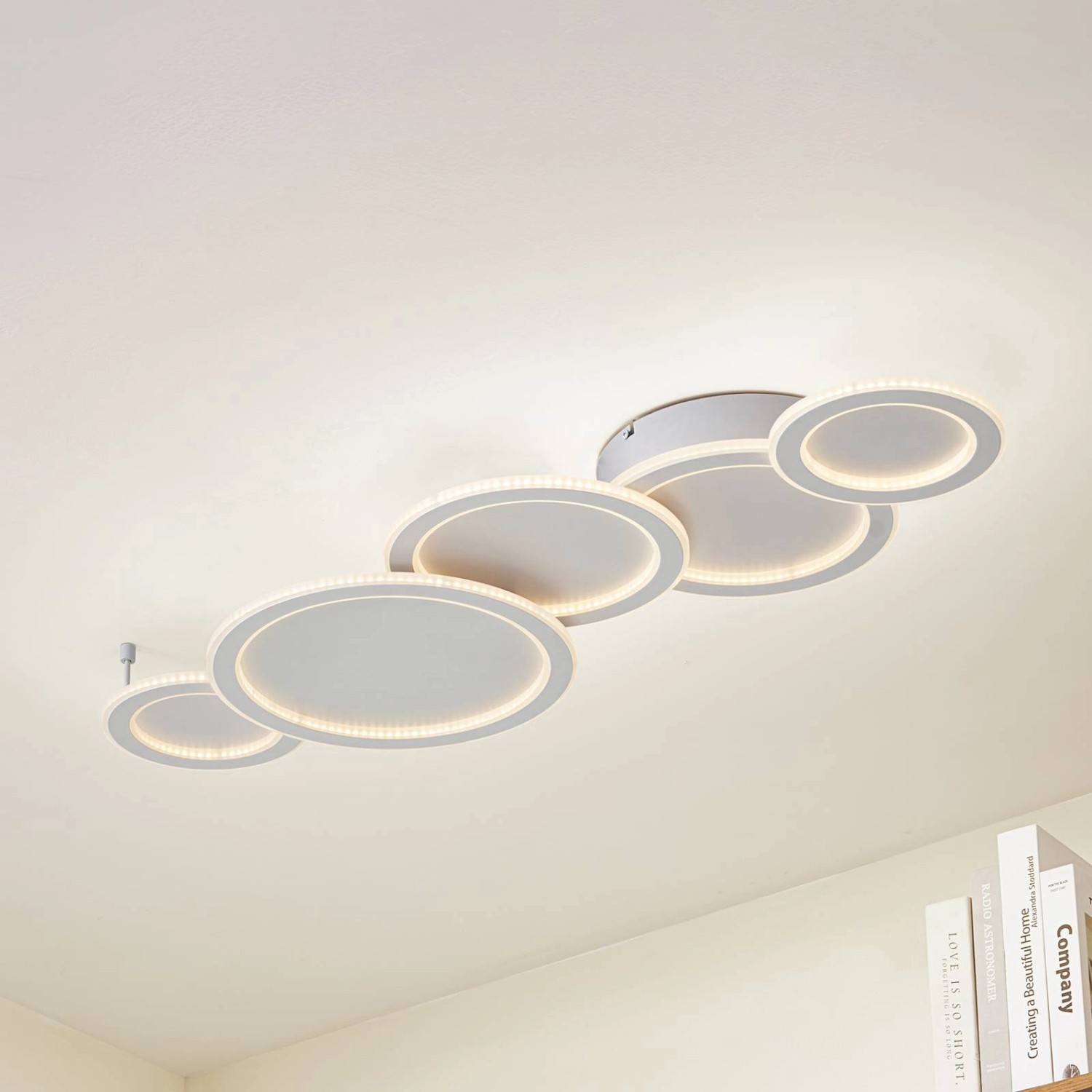 Lucande LED Deckenleuchte Diala 10030108 Dimmbar Modern in Weiß 5-flammig W günstig online kaufen