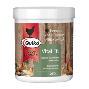 Quiko Hobby Farming Vital Fit, 250g, Ergänzungsfutter für Vögel mit Knoblauch für eine gesunde Entwicklung.
