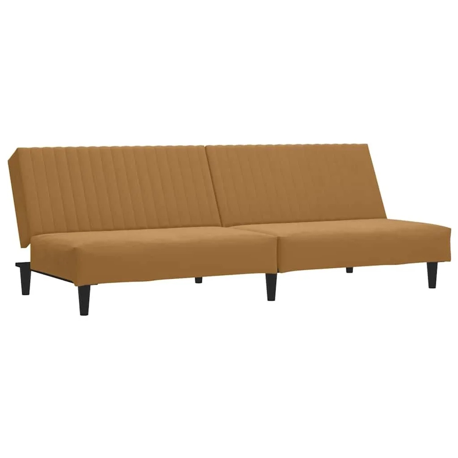 vidaXL Schlafsofa 2-Sitzer Braun Samt 375934