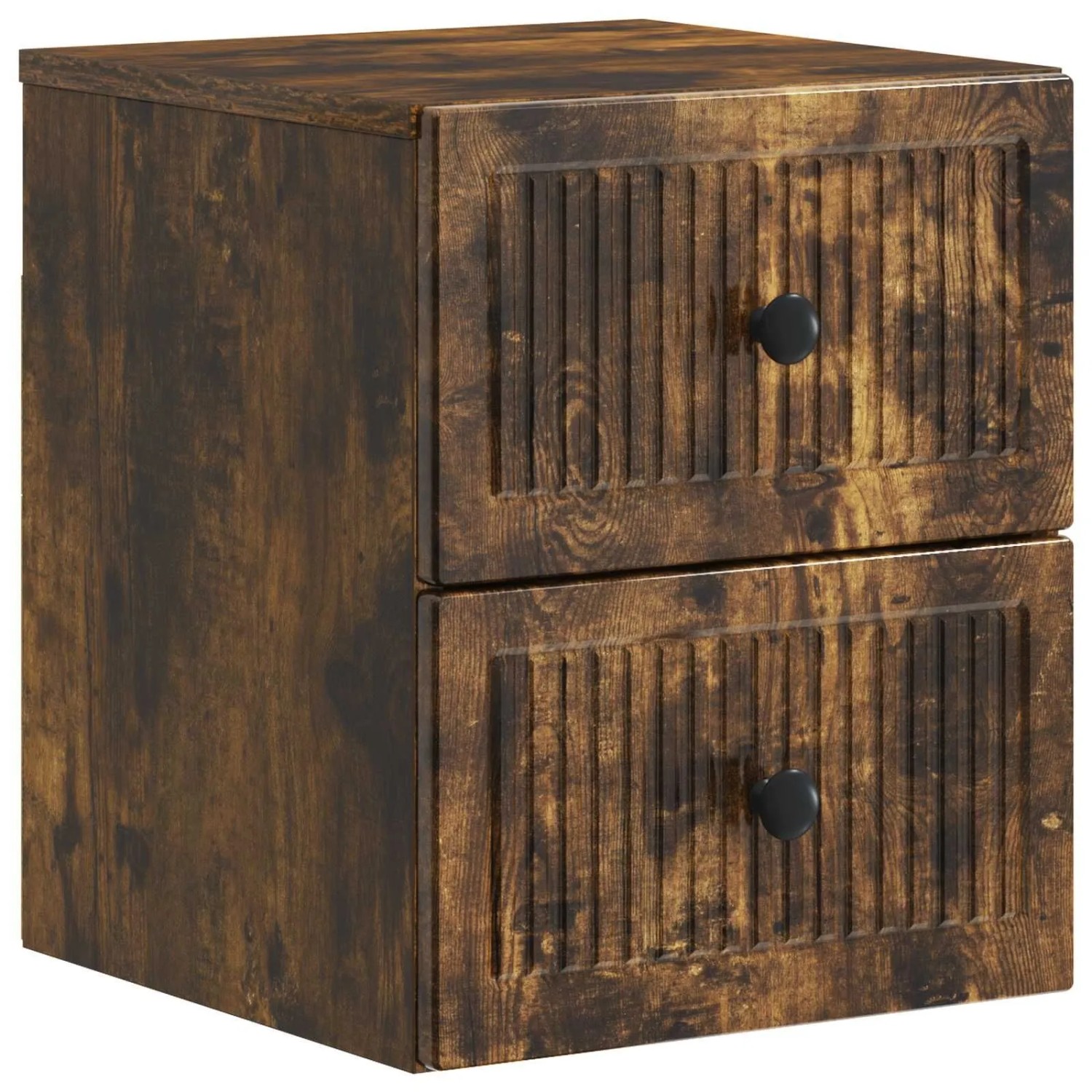 vidaXL Wandmontierter Nachttisch Geräucherte Eiche 33 x 34,5 x 40 cm 897965