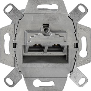 Rutenbeck CAT6a Iso-Anschlussdose, 2-fach geschirmt für Netzwerktechnik.