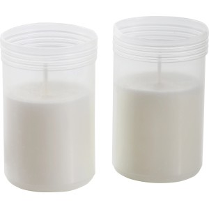 2er-Pack weiße Grabkerzen Nachfüller für Iglesia Grablampe, Brenndauer 23h