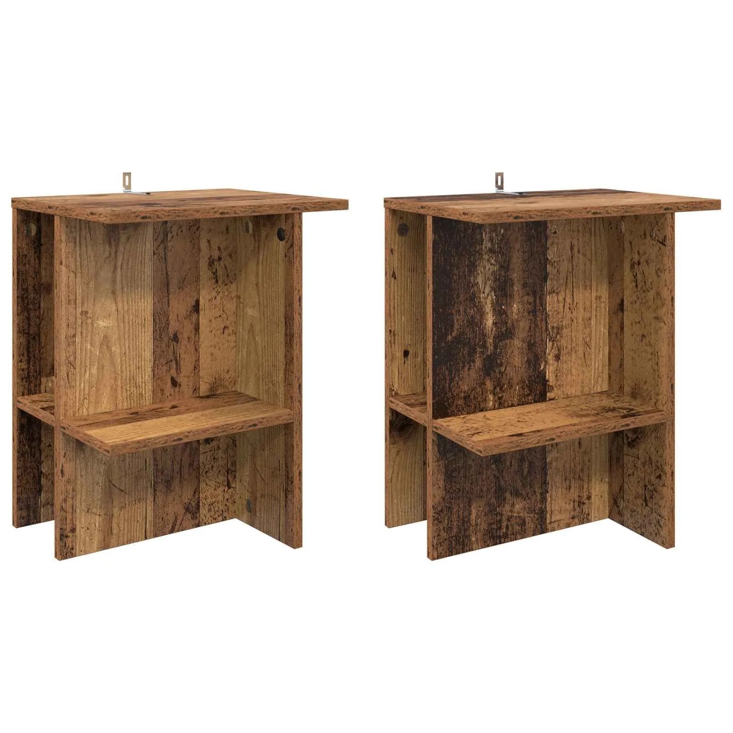 vidaXL Couchtisch 2 Stk Altholz 40 x 30 x 49 cm Holzwerkstoff 8001076