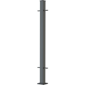 Eleo Zwischenpfosten, pulverbeschichtet DB703, für Geländer-Elemente im Zaunbau.