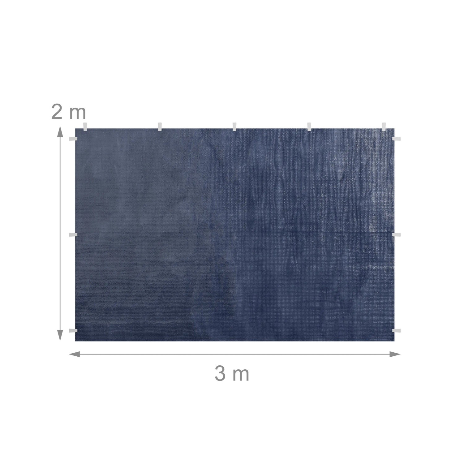 Relaxdays Pavillon Seitenteile 3er Set PE/PVC Blau Wasserdicht 2 m x 3 m 0,5 kg_4