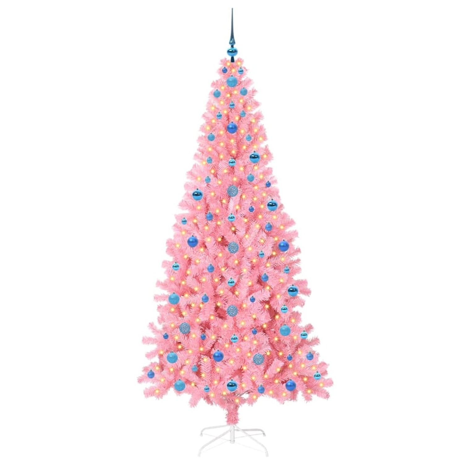 Thumbnail - vidaXL Weihnachtsbaum mit 300 LEDs mit Ständer Rosa 210 cm PVC 3396445