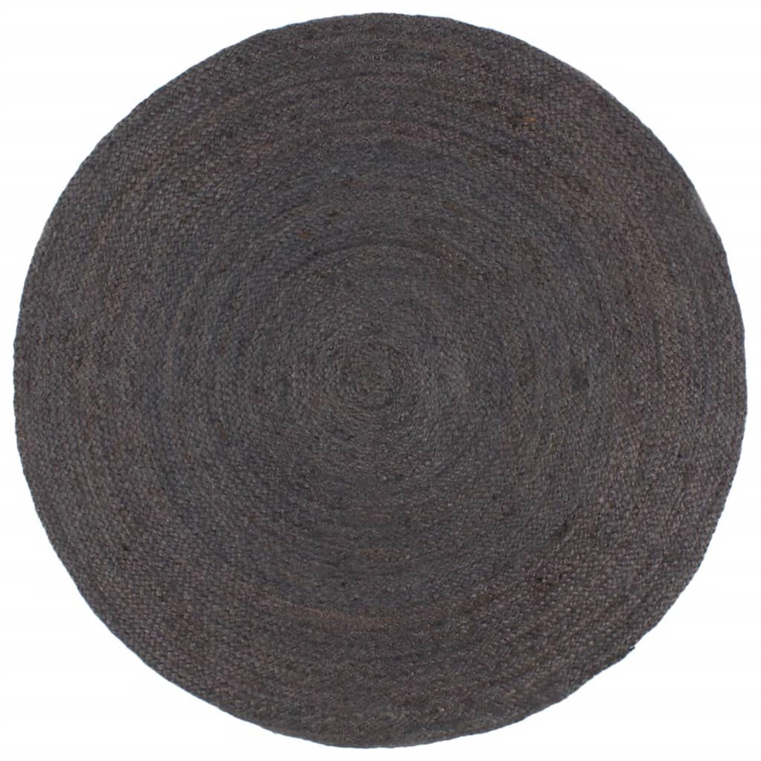 vidaXL Teppich Handgefertigt Jute Rund 210 Cm Dunkelgrau 1184025 günstig online kaufen