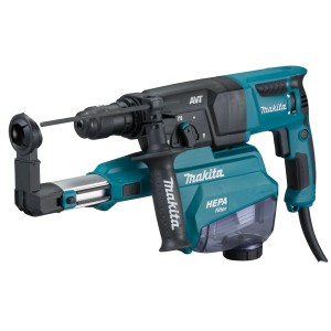 Makita Kombihammer HR2653TJ (800 W) mit Tiefenanschlag und Koffer. Bohren, Schlagbohren & Meißeln.