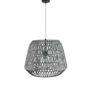 Dapo Decken Pendelleuchte Anda 40cm Papier Grau E27 IP20