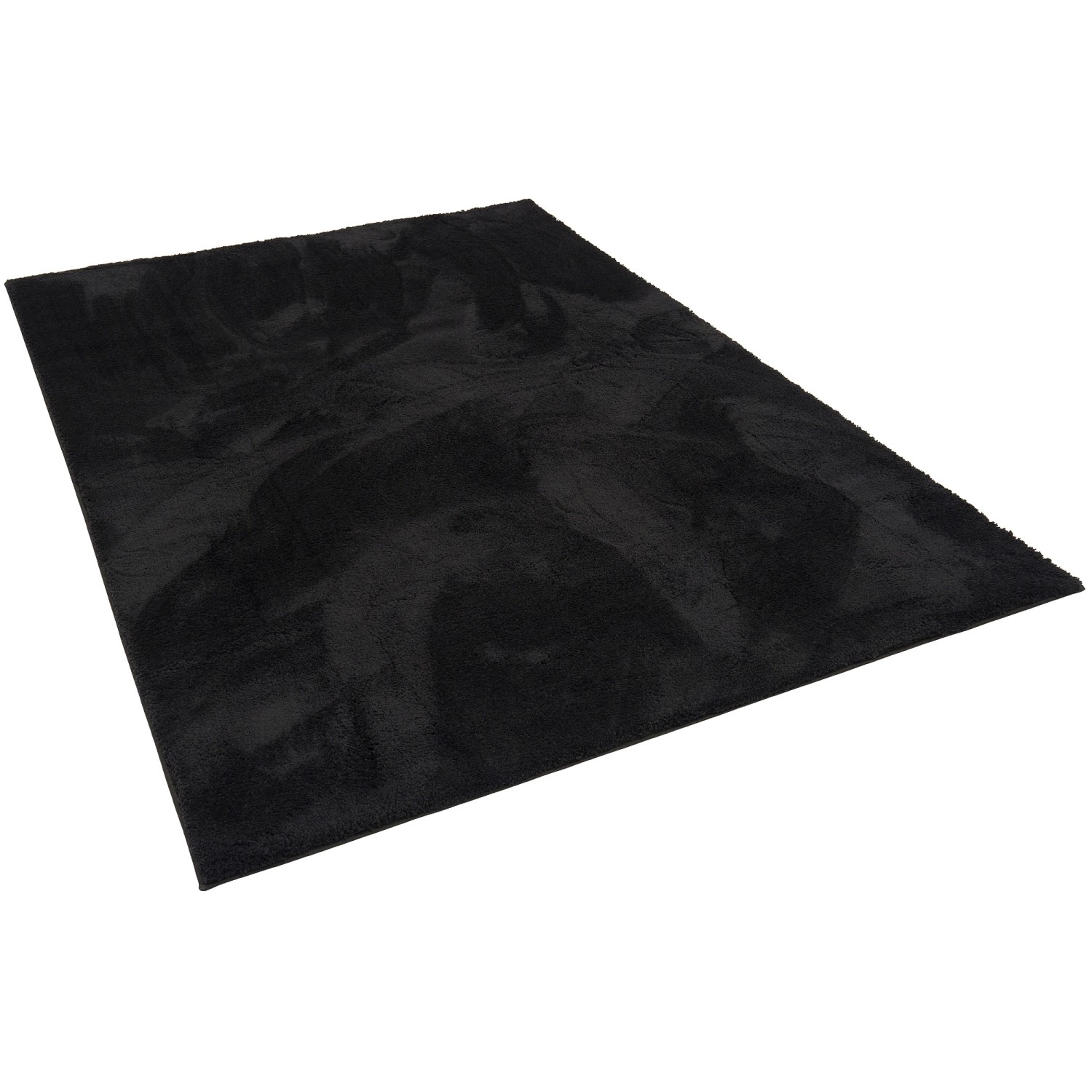 Pergamon Luxus Super Soft Hochflor Langflor Teppich Silky Schwarz 120x170cm günstig online kaufen