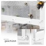 Tectake Fliegengitter Mit Aluminiumrahmen  Für Türen  Zuschneidbar Wetter  und Uv Beständig  1 x 95 x 210 cm Weiß_3