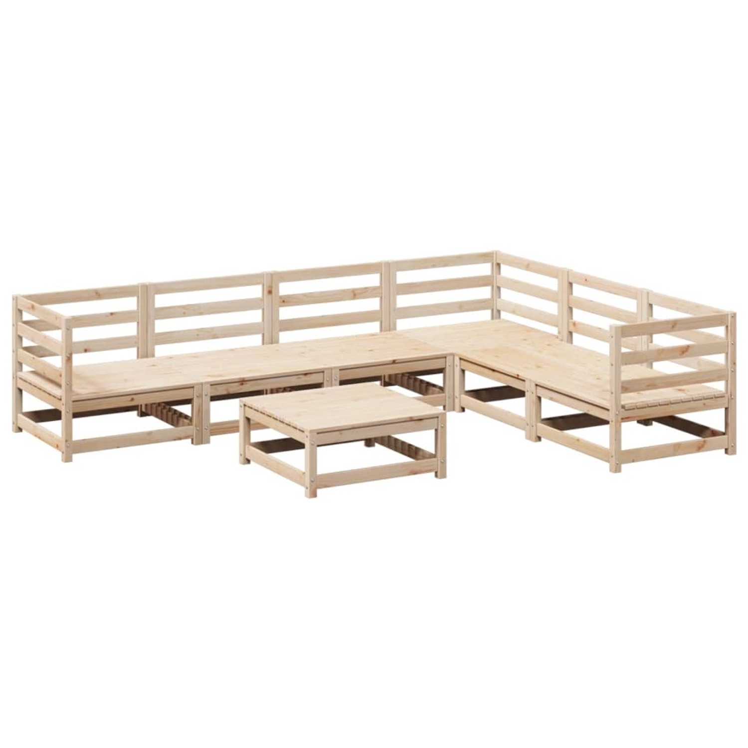 vidaXL 7-Tlg Garten-Sofagarnitur Massivholz Kiefer 3299463 günstig online kaufen