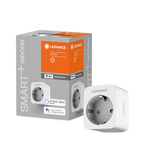Ledvance Smart+ WiFi Steckdose, EU-Stecker, Weiß. Schaltbare Steckdose mit Verpackung.