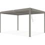 Freistehende Cazeboo Piana Bioklimatische Pergola 4x3m in Taupe aus Aluminium.