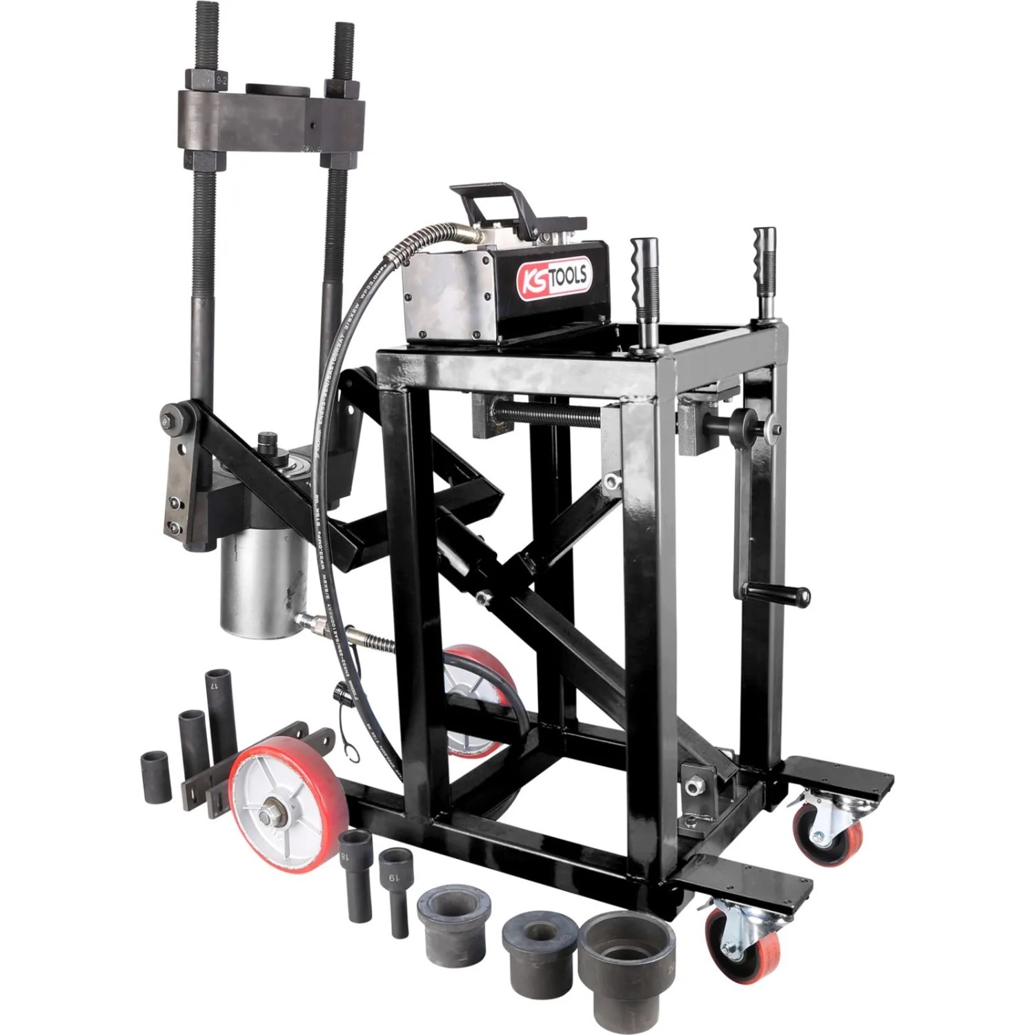 KS TOOLS Achsschenkelbolzen Presse 75T Mit Hülsen Satz 29Tlg  460 3620