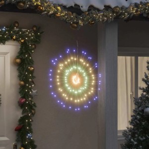 Mehrfarbige vidaXL LED-Lichterkette Feuerwerk (140 LEDs, 17 cm) als Weihnachtsbeleuchtung.