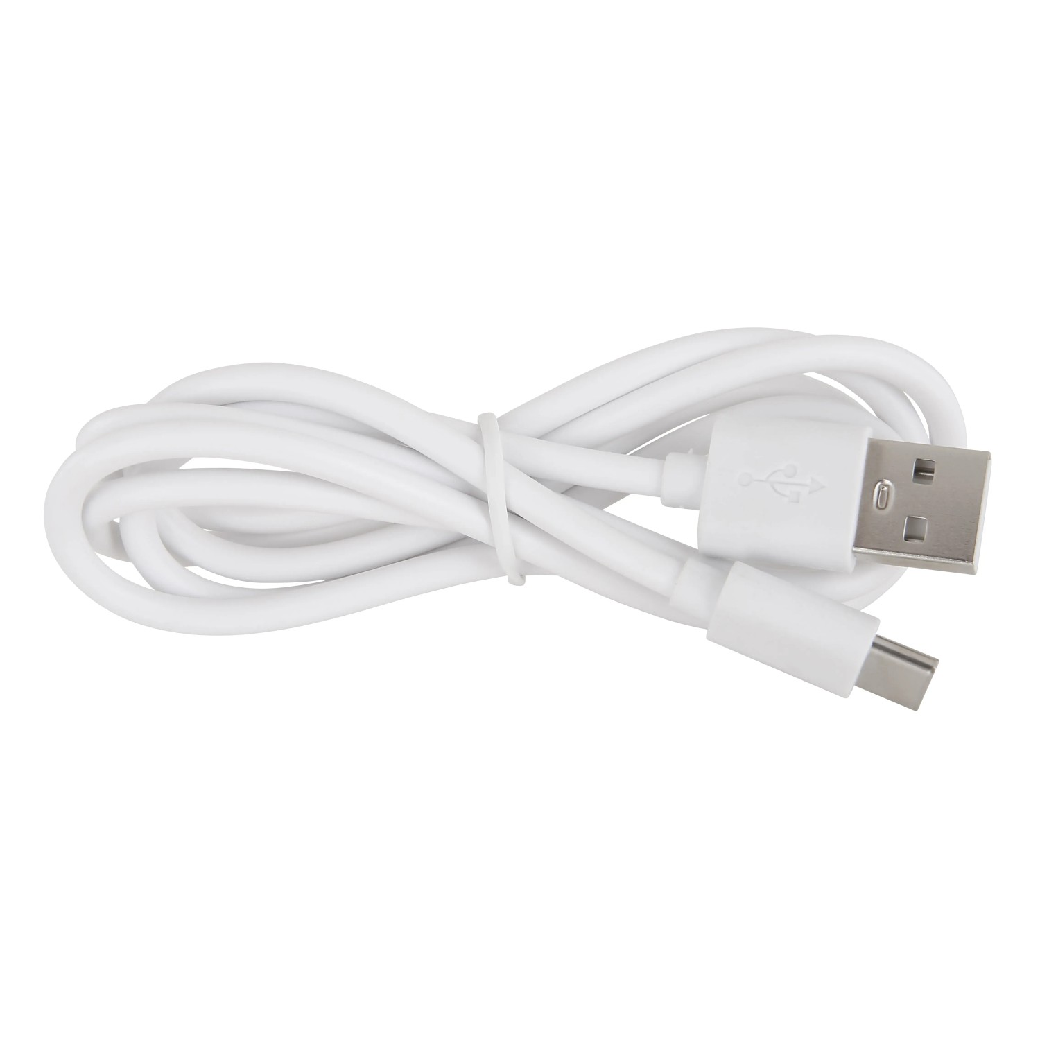 Weißes USB-Kabel für Globo Sarima Tischleuchte, Nahaufnahme.