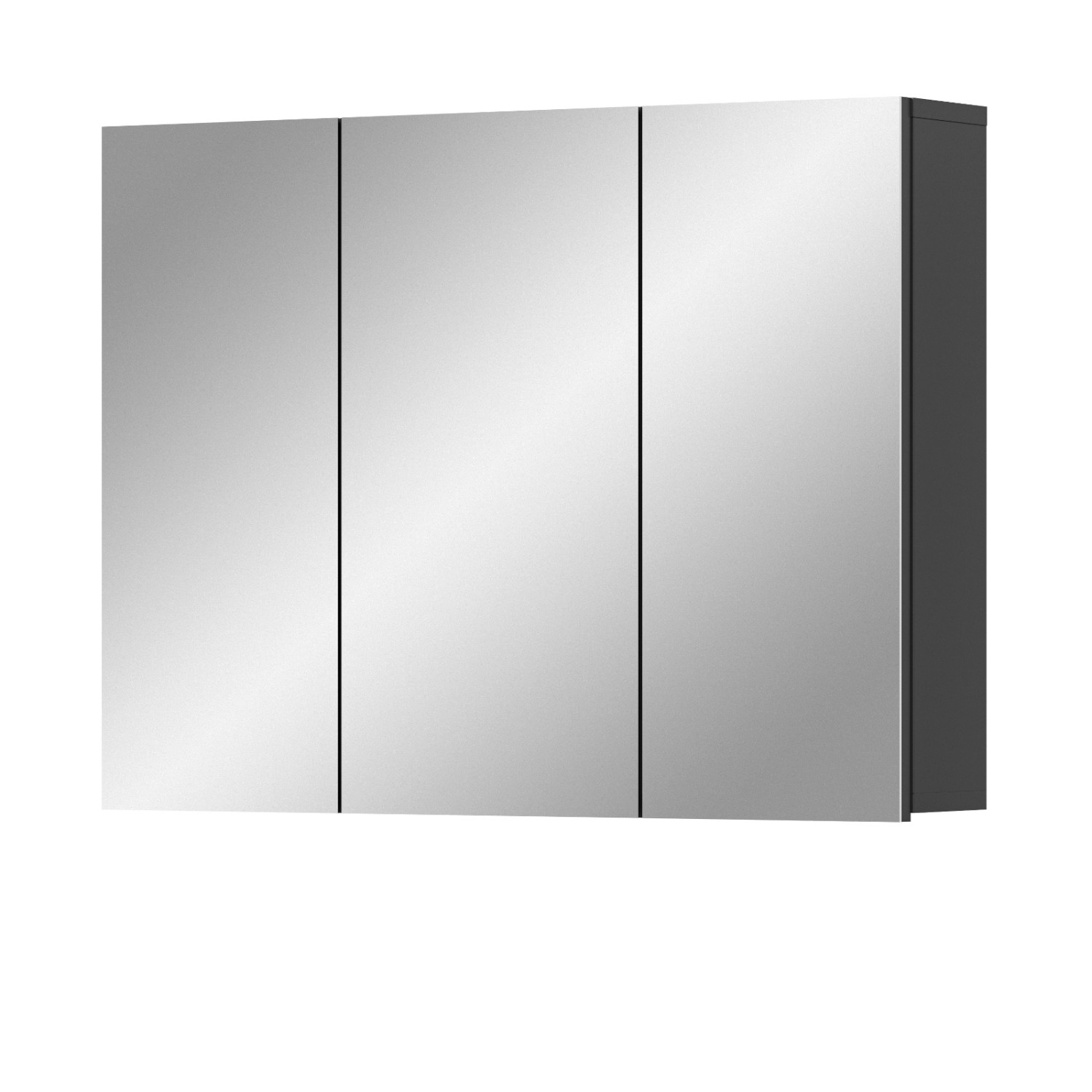 Inn.Furn Spiegelschrank Grau 80 cm 3-türig mit Soft-Close Strong günstig online kaufen