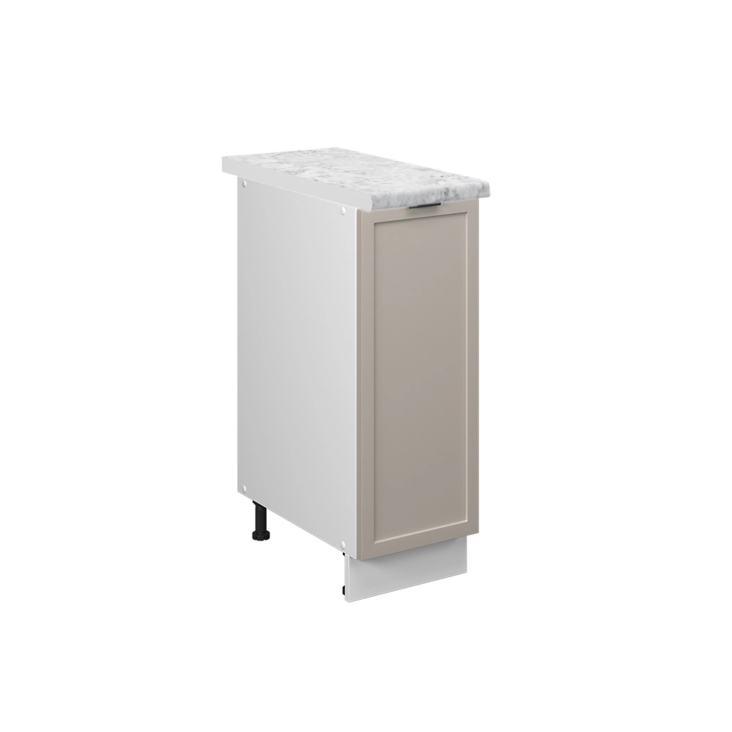 Vicco Apothekerschrank Fame-Line GrauBeige 30 cm AP Marmor mit Weiß Korpus günstig online kaufen