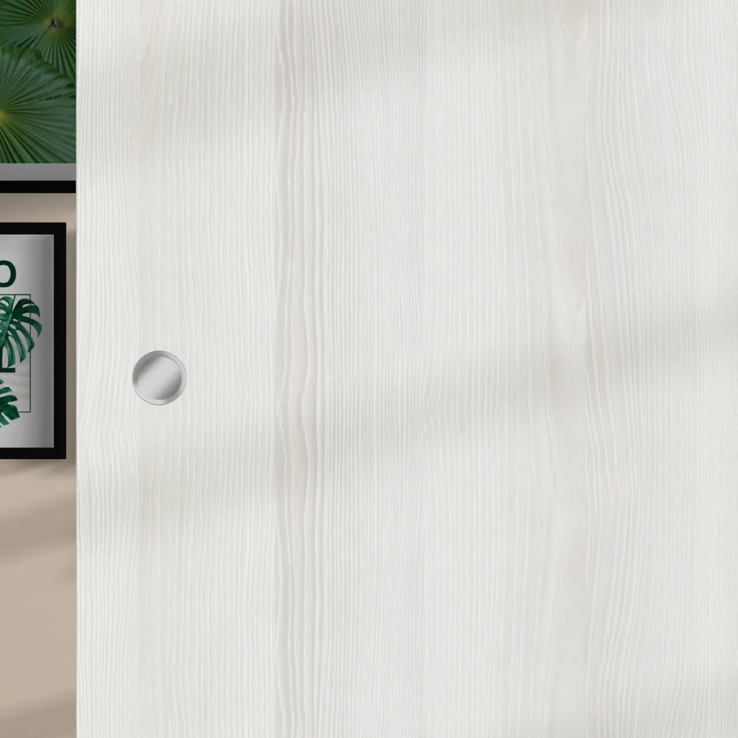 Holzschiebetür in Pinie White Optik mit Griffmulde, Teil einer Glastüren & Schiebetüren-Kollektion.