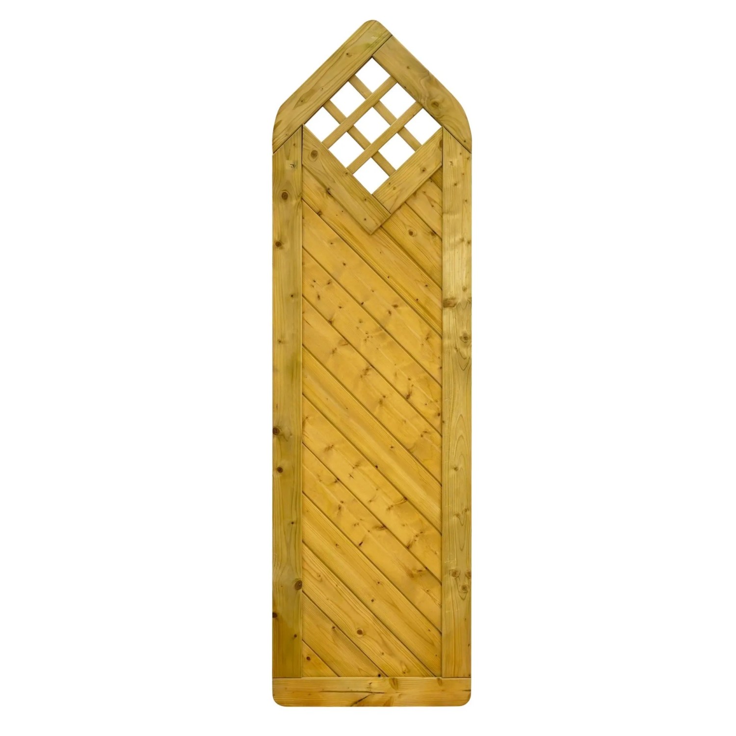 GartenLand Massivzaun INNSBRUCK MASSIV Spitz mit Rankgitter 60x210/180 cm Holzzaun Fichte PEFC KDI Grün Massiver Rahmen ...