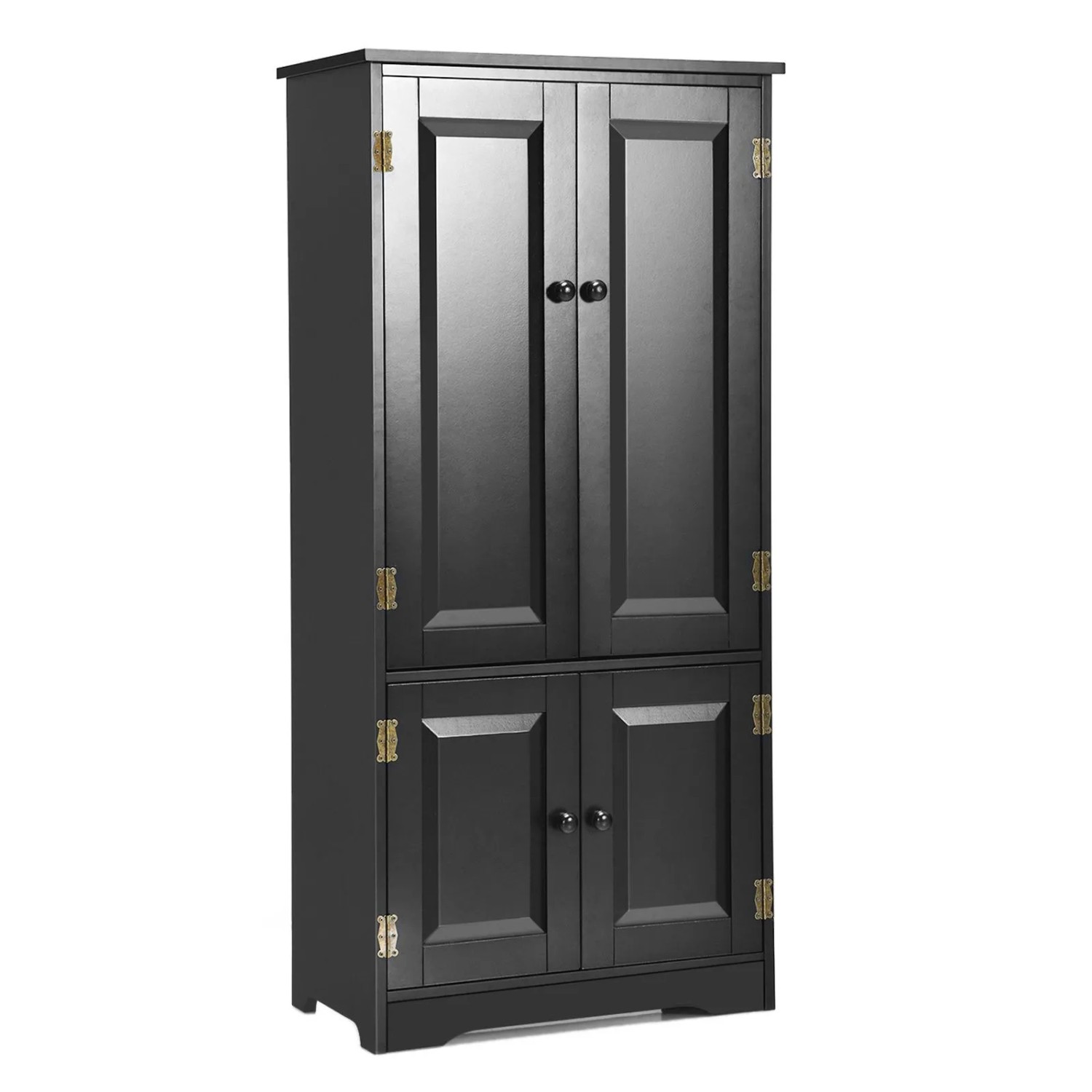 Costway Mehrzweckschrank Vintage Flurschrank Schwarz günstig online kaufen