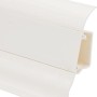 Weiße Sockelleiste Classic 50 mit Kabelkanal, 25x50x2500 mm.