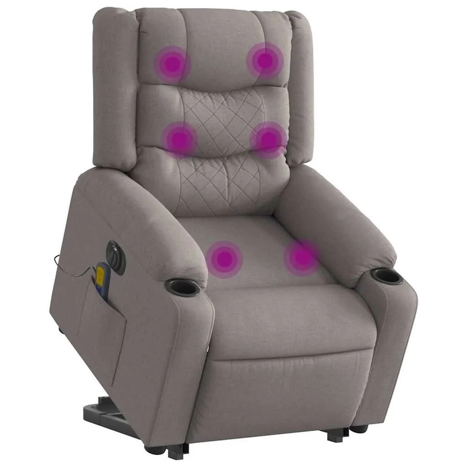 vidaXL Elektrischer Massagesessel mit Aufstehhilfe Taupe Stoff 3310286 günstig online kaufen