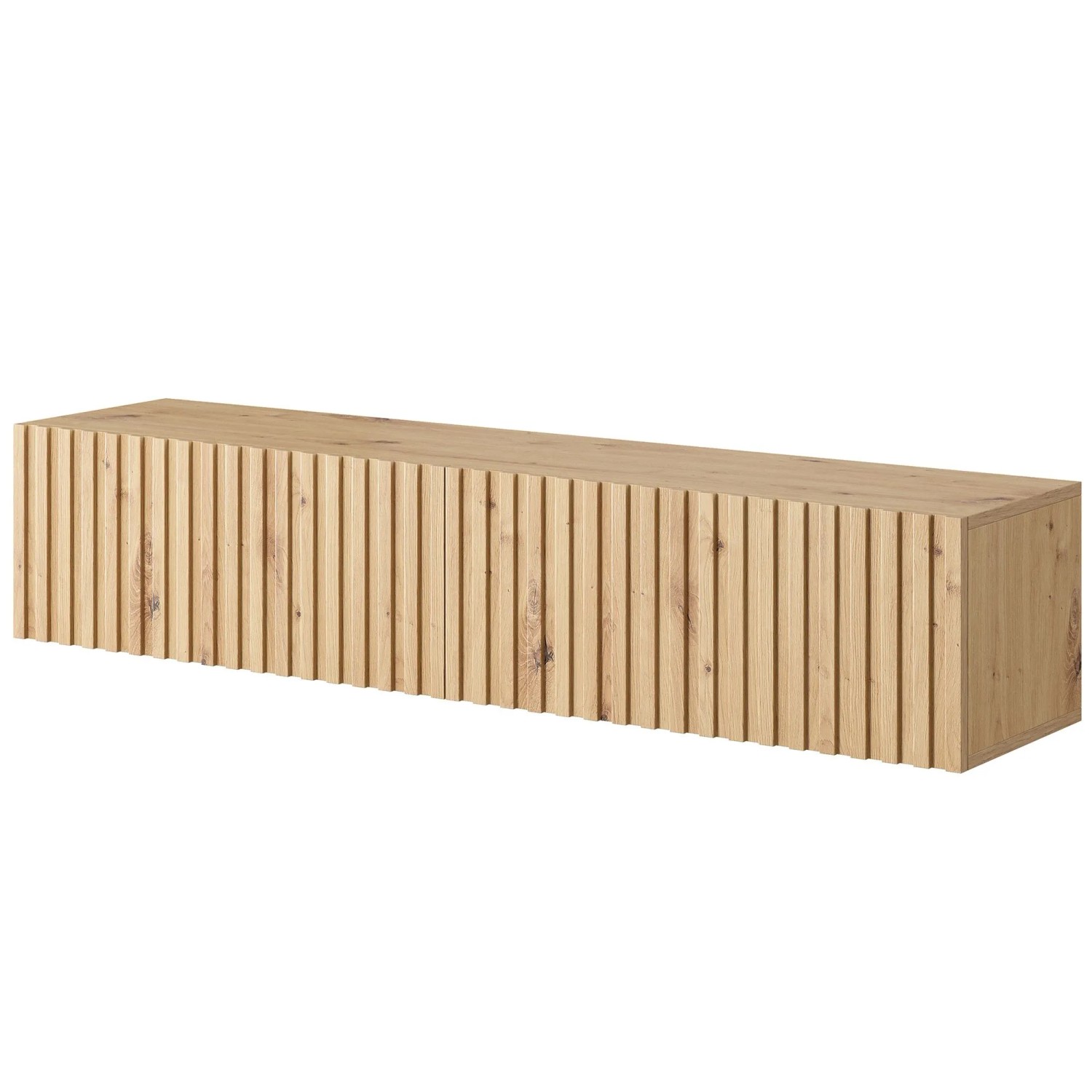 TV-Hängeboard Telire 138,6 cm Artisan Eiche / Lamellen